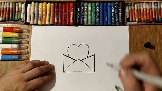 Как нарисовать Валентинку/День всех влюблённых/Урок Рисования/ How to Draw Valentine /Drawing Lesso смотреть онлайн