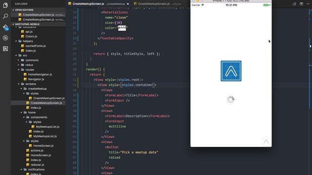React Native & Node Tutorial Build a Meetup app Part 7 смотреть онлайн