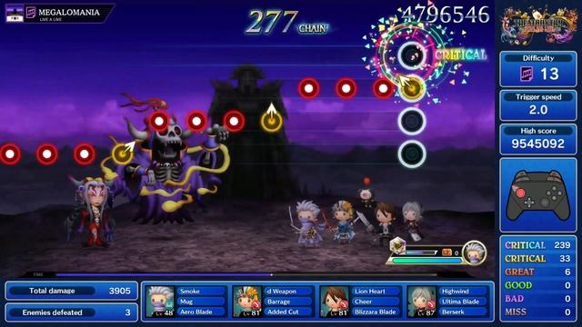 Theatrhythm Final Bar Line : LIVE A LIVE - "MEGALOMANIA" - Supreme Difficulty Perfect Chain смотреть онлайн