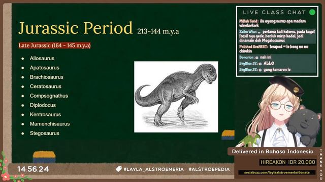 【DINO MONTH - ALSTROEPEDIA #56】The Era of Dinosaur【NIJISANJI ID | Layla Alstroemeria】 смотреть онлайн