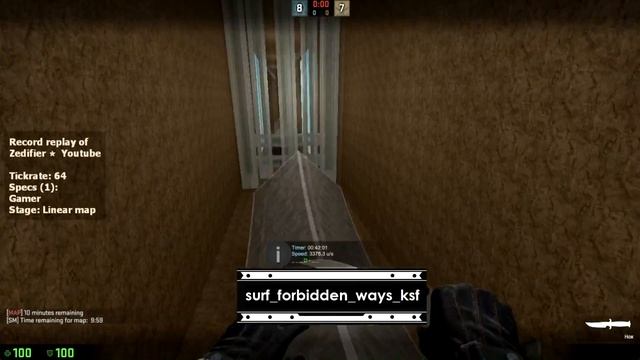 CS:GO SURF - surf_forbidden_ways_ksf смотреть онлайн