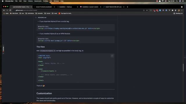 Beautiful Notification Toasts Package For Laravel Livewire Alpine and Tailwindcss (TALL) смотреть онлайн