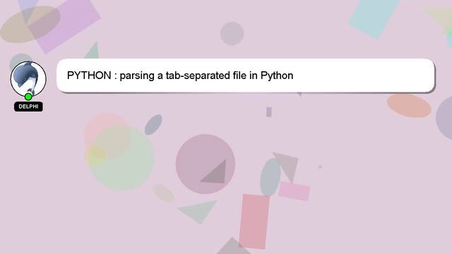 PYTHON : parsing a tab-separated file in Python смотреть онлайн