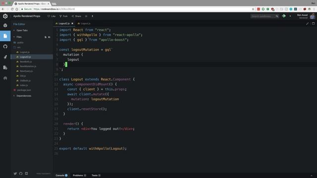 How to Logout users with React Apollo and GraphQL смотреть онлайн