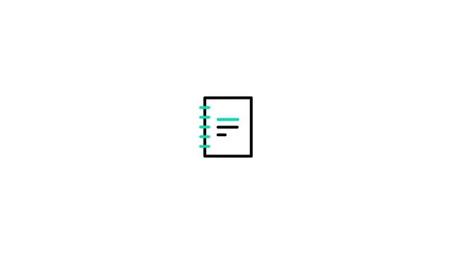 Notebook icon Lottie JSON animation 2 смотреть онлайн