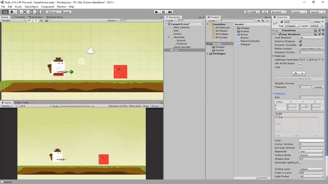 2D стрельба в Unity (часть 2 - rays) смотреть онлайн