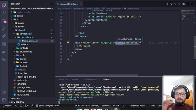 React, Material UI 5 e Typescript: #09 - Drawer responsivo смотреть онлайн
