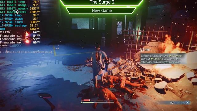 HP Pavilion Gaming 15 (2019): The Surge 2 gameplay (Intel i7-9750H , GeForce GTX 1660 Ti) смотреть онлайн