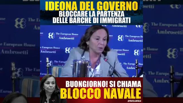 Giorgia Meloni: Buongiorno Governo, il blocco navale è proposta storica di Fratelli d'Italia смотреть онлайн