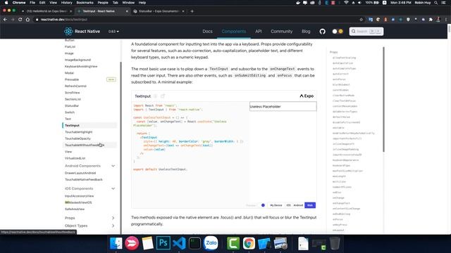 [Học React Native Project Based 2021] Bài 5: TextInput & Touchable Components смотреть онлайн