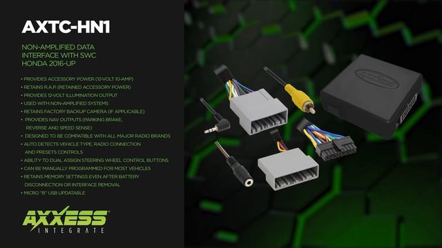 Axxess Honda Civic 2016-2018 Non-Amplified Data Interface (AXTC-HN1) смотреть онлайн
