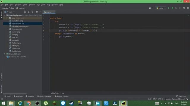Making a simple calculator in Python. смотреть онлайн
