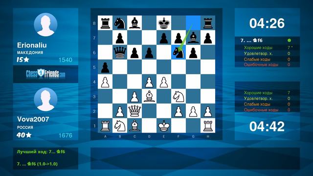 Вова (9 лет) из Барнаула переигрывает противника из Македонии в 12 ходов!!! смотреть онлайн