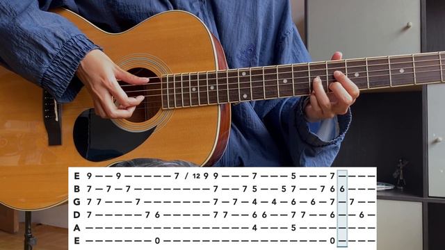Aruarian Dance - Nujabes Guitar Tutorial Standard Tuning [TAB]
