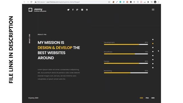 Jonny - Personal WordPress Theme || Download Envato Element Files for Free 2021 | ITSARSLANILYAS смотреть онлайн