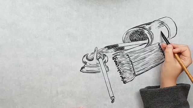 Как рисовать урок Четыре Драгоценности художника How to draw Four Treasures in ink 한글날 특별 화 смотреть онлайн