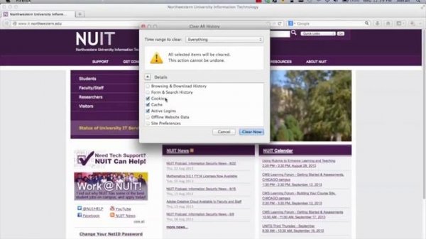 How to Clear Cookies and Cache in Firefox on Mac OS X