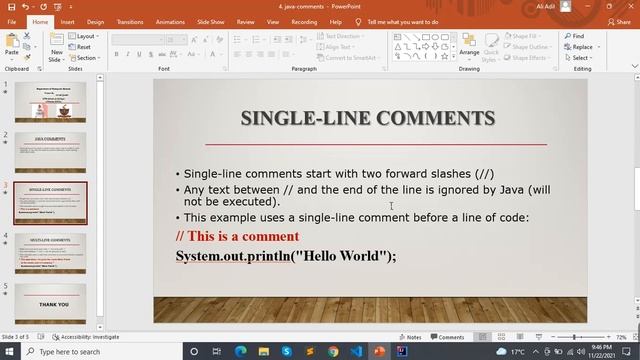 Lecture 3: Comments in JAVA - Single Line Comment - MultiLine Comment in Hindi/Urdu смотреть онлайн
