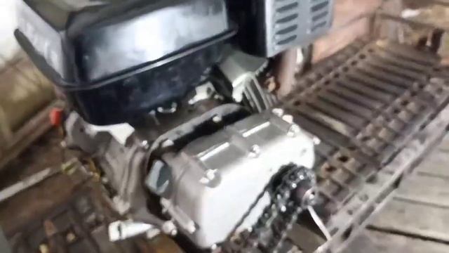 Поставил руль на мотособаку