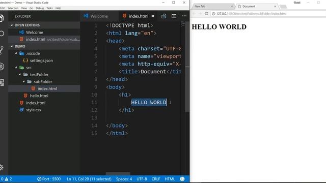 Live Server | VSCode Extension | Quick Look (Not tutorial) смотреть онлайн