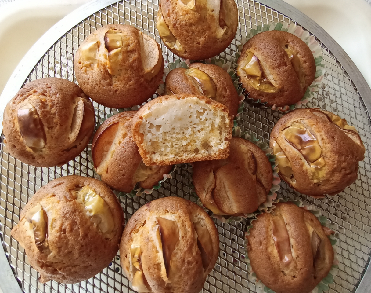 Кексы на кефире с яблоком смотреть онлайн