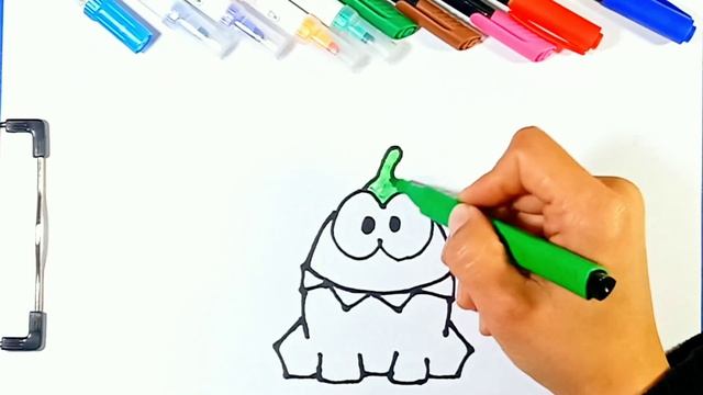 How To Draw A Omnom - Learn To Draw A Picture / Как Рисовать АмНям