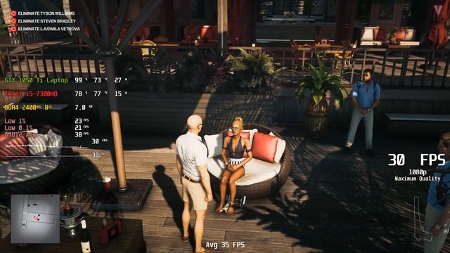 GTX 1050 Ti laptop + i5-7300HQ | 1080p Max Quality - Hitman 3 смотреть онлайн