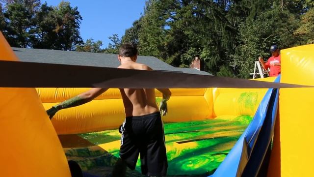 SETTING UP THE SLIME CHALLENGE!! смотреть онлайн