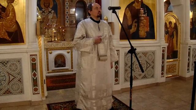 Проповедь диакона Андрея об Иоанне Крестителе (19.01.19) смотреть онлайн