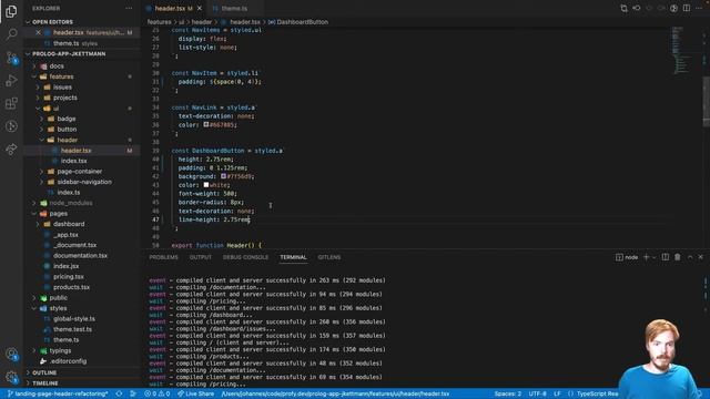 Advanced React Challenge - Refactor a header to fit the existing codebase and test it with Cypress смотреть онлайн