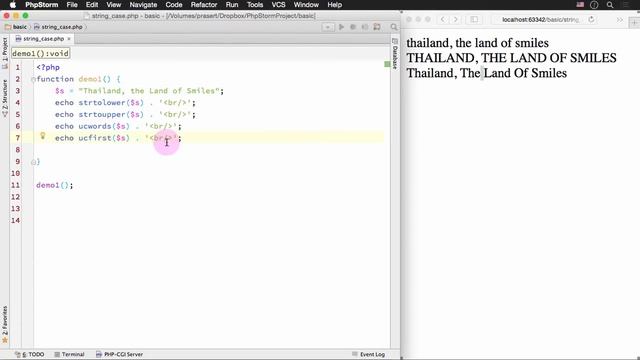 สอน PHP: การเปลี่ยนตัวอักษรในสตริงให้เป็นตัวพิมพ์ใหญ่หรือพิมพ์เล็ก (convert string case) смотреть онлайн