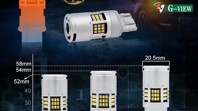 LED Switchback Dual color bulbs GSC2016 canbus led bulbs white ＆ amber Installation effect display смотреть онлайн