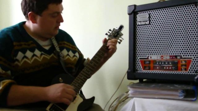 Roland Cube 20XL обзор возможностей на Электрогитаре Cort CR100. Комбик для дома и концерта