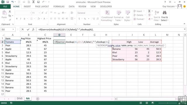 13 02 Error Checking Using ISERR, ISERROR, And IFERROR смотреть онлайн