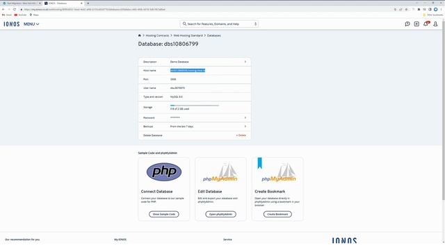 IONOS DB Create смотреть онлайн