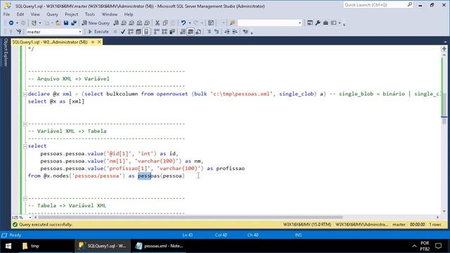 Importar e exportar XML no SQL Server смотреть онлайн