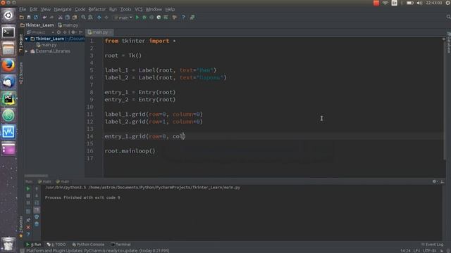 Библиотека Tkinter - 4 - Упаковщик grid смотреть онлайн