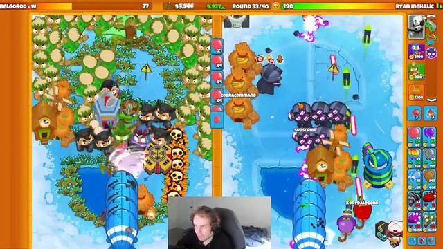 CRAZY Late-Game! Spike Factory VS Super Monkey (Bloons TD Battles 2) смотреть онлайн
