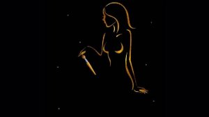 Футажи для видеомонтажа" Кисточка рисует силуэт девушки"