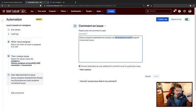 Jira Cloud Automation - Count of issues assigned to a user смотреть онлайн