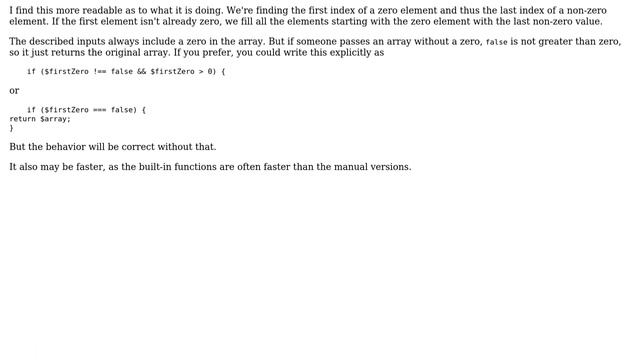 Fill an array with last non-zero element to the end in PHP (3 Solutions!!) смотреть онлайн