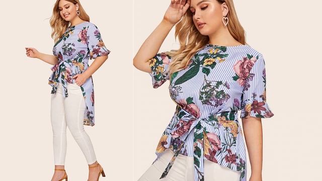Блузки для Полных Женщин 2020! Очень Красивые Блузки смотреть онлайн