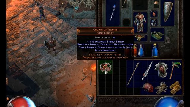 Path of Exile: Unique Crown of Thorns Vine Circlet смотреть онлайн
