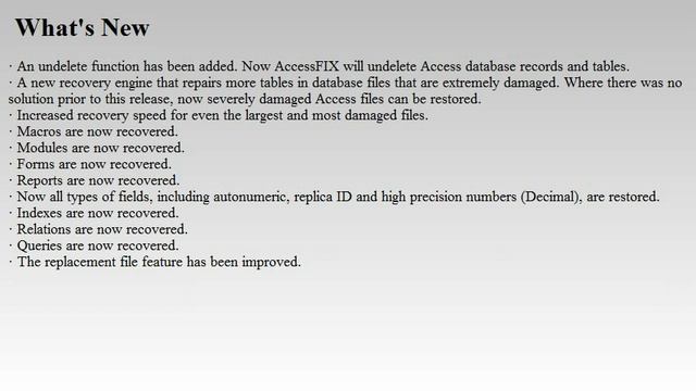 Download AccessFIX Data Recovery 5.94 смотреть онлайн