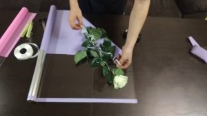 Как упаковать одну розу. Флористика.