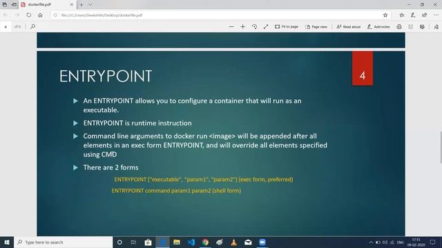 Difference between CMD , ENTRYPOINT and RUN смотреть онлайн
