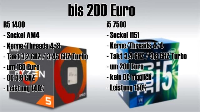 CPU PROZESSOR KAUFBERATUNG 2017 - Best Deals 100 - 200 - 300 Euro смотреть онлайн