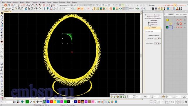 Wilcom EmbroideryStudio E4.2 уроки курсы Изонить Плетеный шов