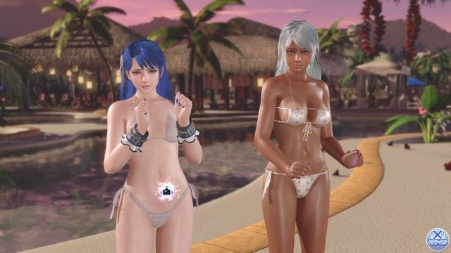 DEAD OR ALIVE Xtreme Venus Vacation - The white (pervert) lady and The black (innocent) gyaru [4K] смотреть онлайн