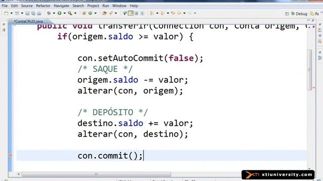 Universidade XTI JAVA 113 JDBC Transação, Commit, Rollback смотреть онлайн